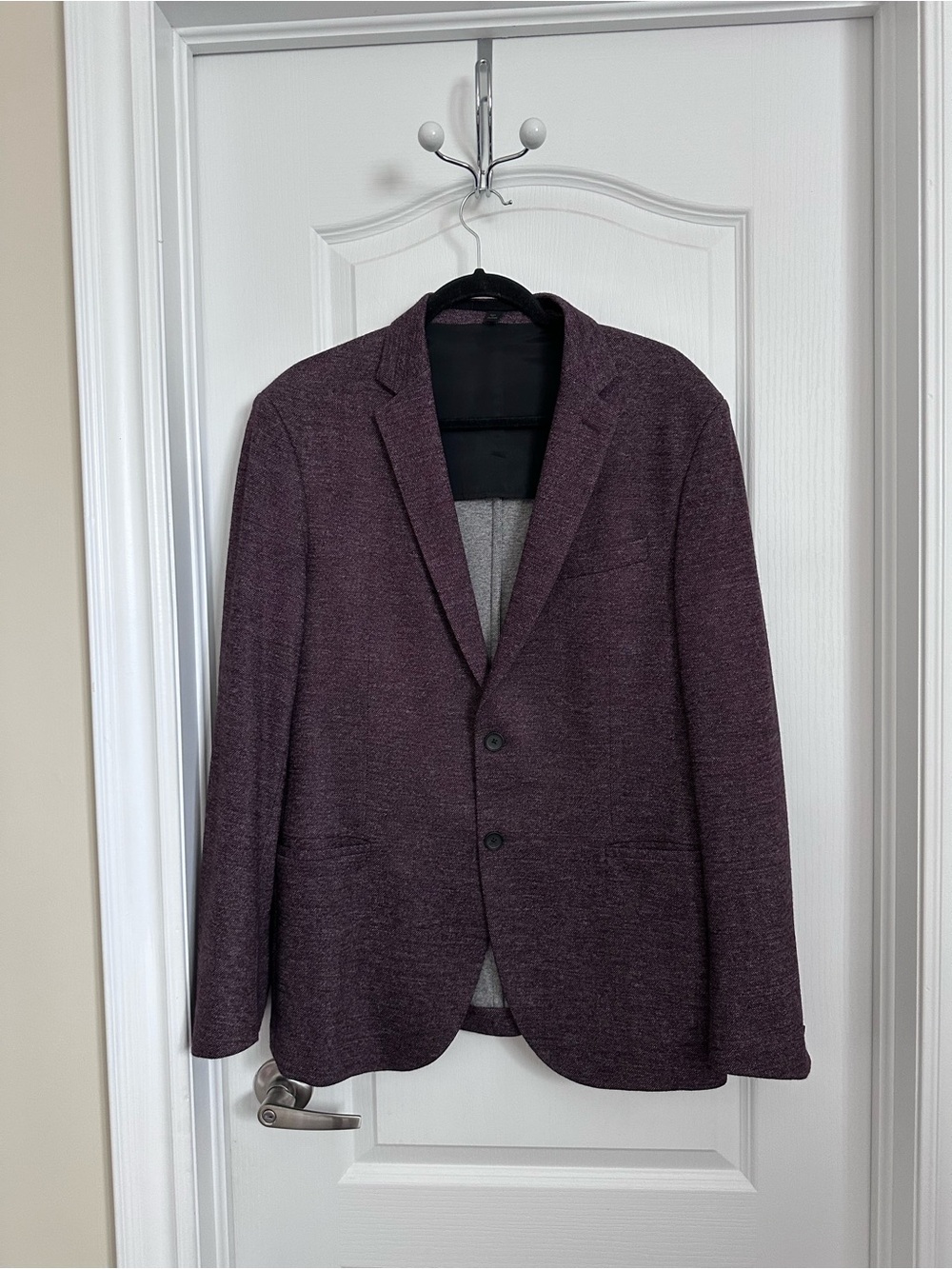 Hugo Boss Plum Knit Two-Button Sport Coat